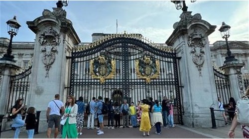Buckingham Palace gates in London